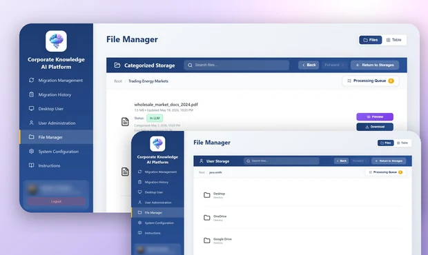 Corporate AI Assistant and a Single Document Base for an Energy Holding